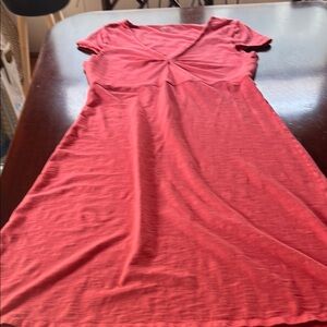 Horny Toad Red Ruched Tie Front Mini Dress